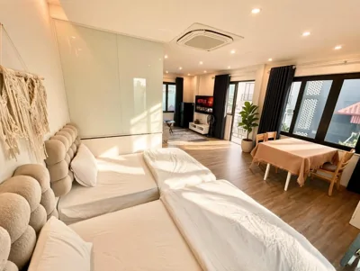 带 Spa 浴缸的 Deluxe 双人或双床间 — CHARM CHARM - kimmy housing - 48 To Ngoc Van - Close Chabad of Hanoi
